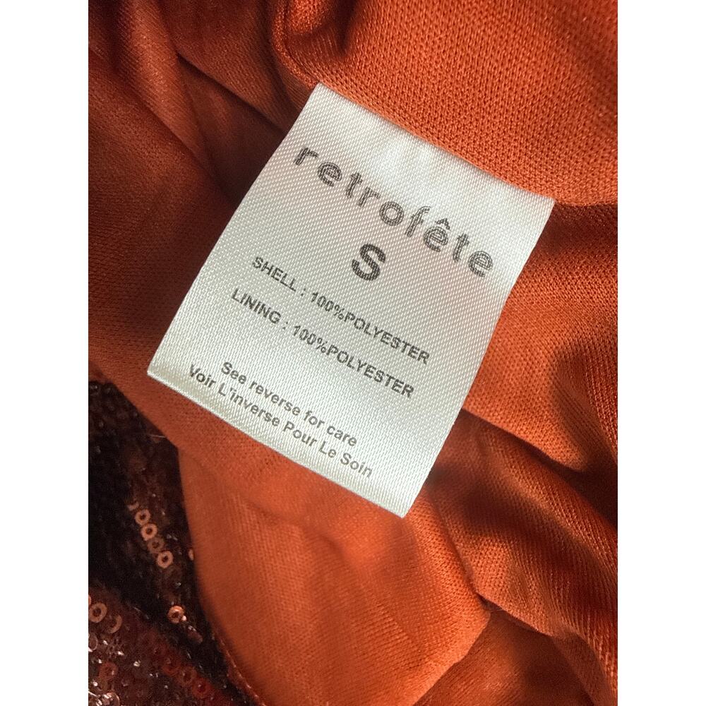 Retrofete bronze Flynn sequin dress size S NWT - Picture 4 of 10